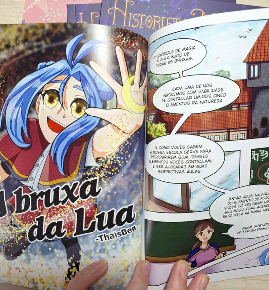 Foto quadrinho aberto